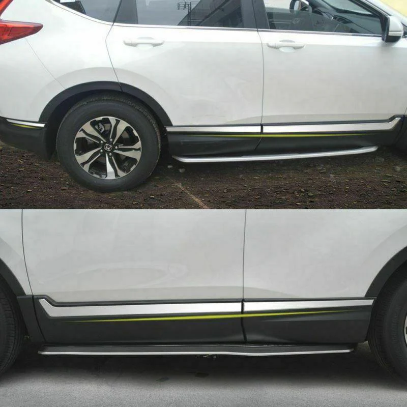Fit 2017-2019 Honda CRV Side Door Moldings Trim Cover (Chrome, 8 pcs) - Image 5