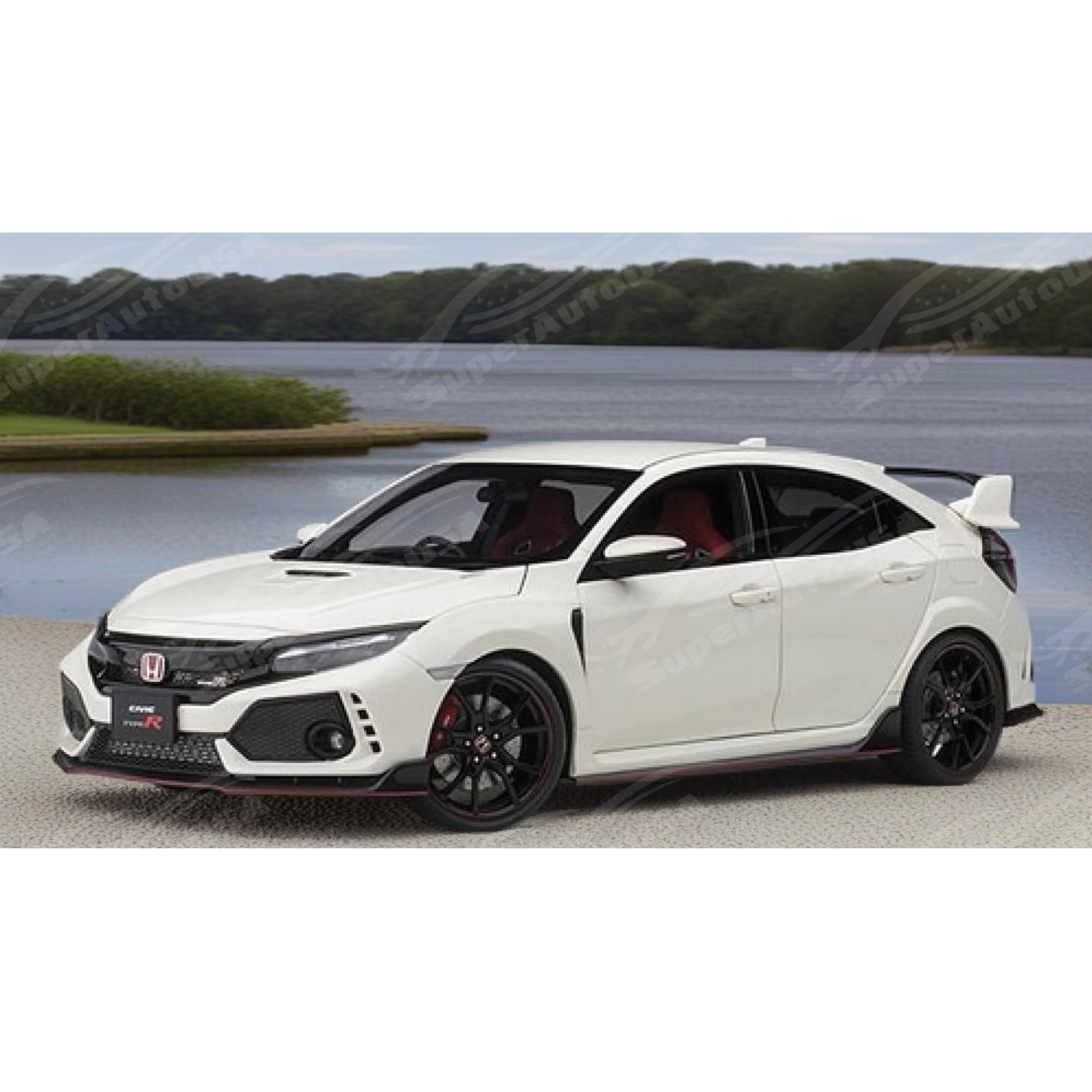 Fit for 2017-2021 Honda Civic Type R FK8 Hatchback Matte Black Carbon Pattern Front Bumper Lip - Image 7