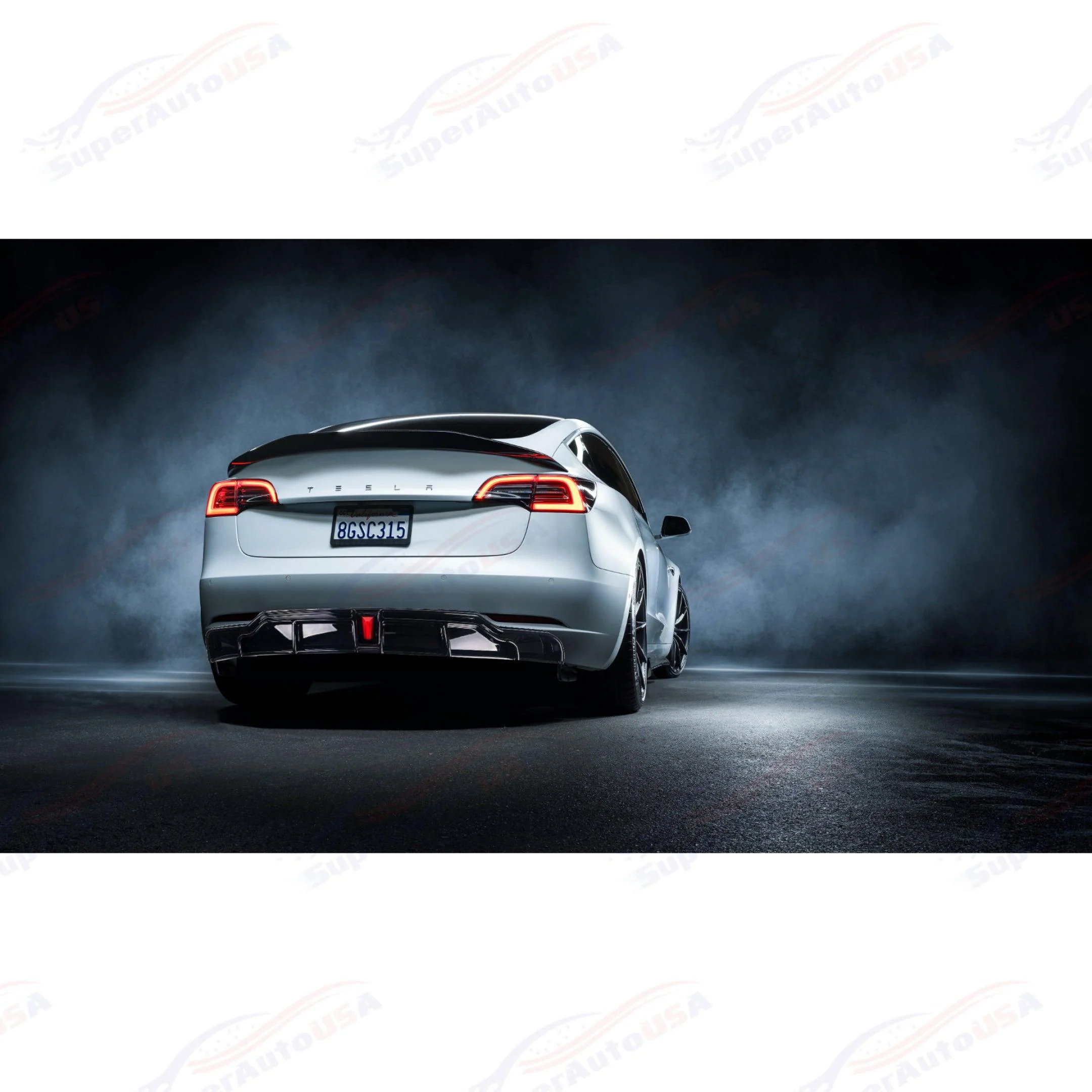 Rear Diffuser - LED Light Fits Tesla Model 3 Performance 2017-2024 - Image 2
