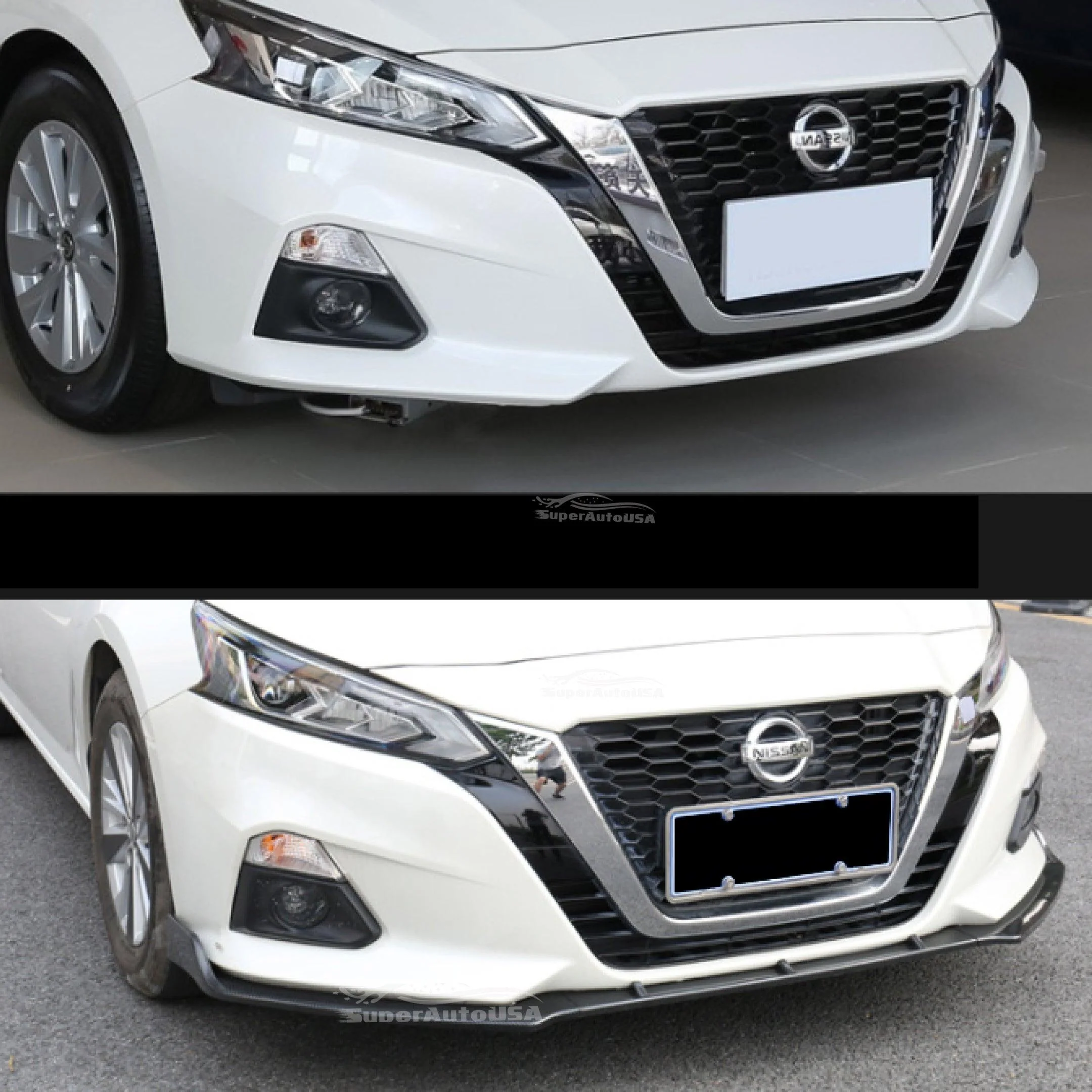 Fit 2019-2020 NISSAN ALTIMA FRONT BUMPER LIP SPOILER SPLITTER (Gloss Black) - Image 4