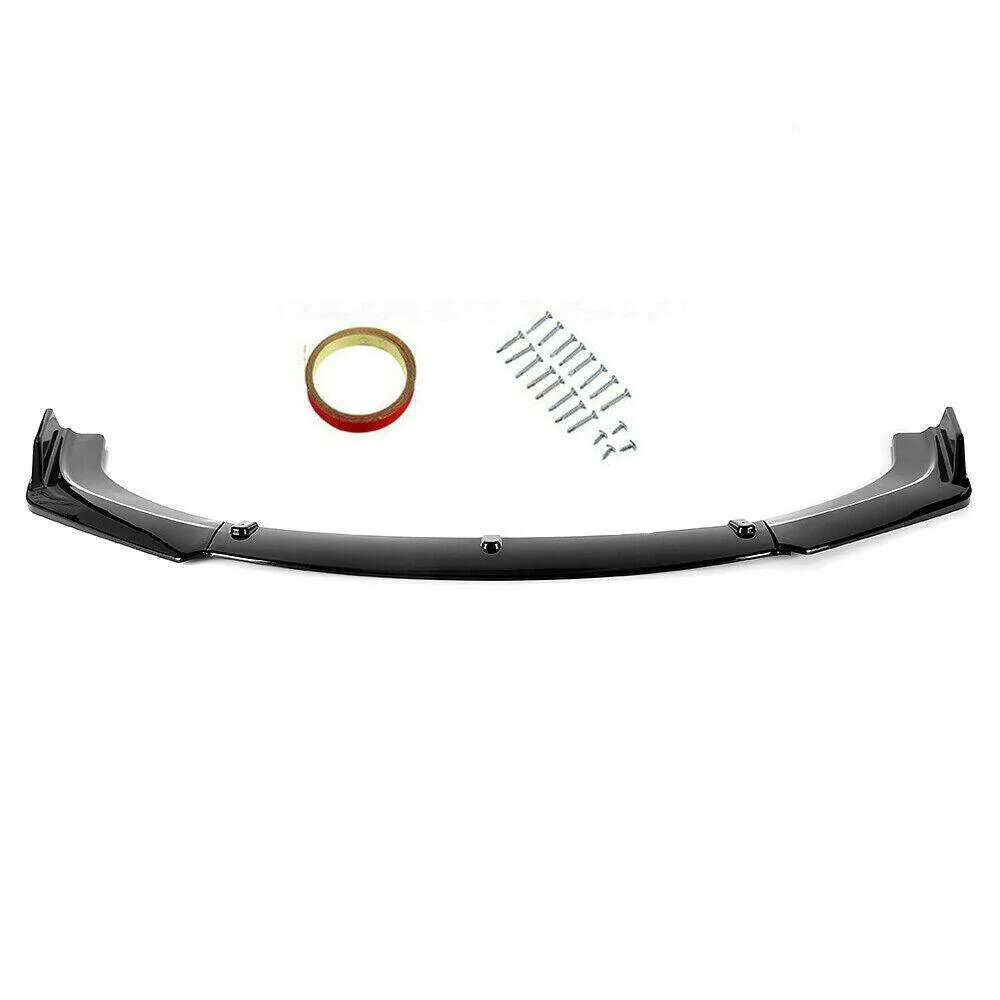Fit 2020-2024 NISSAN Sentra FRONT BUMPER LIP SPOILER SPLITTER (Gloss Black) - Image 3
