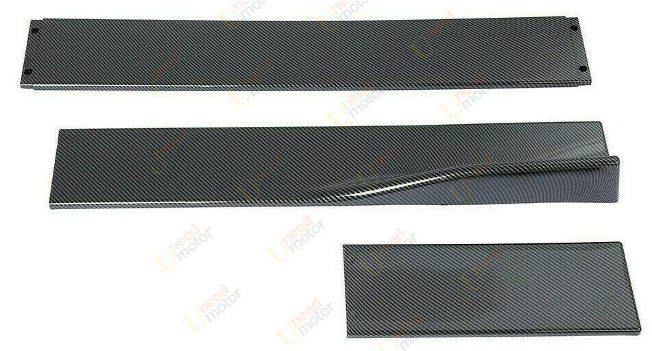 Fit Honda Accord 86.6" Side Body Skirt with Extensions Spoiler (Carbon Fiber Style) - Image 6