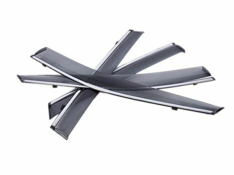 Fit 2016-2022 Honda HR-V Clip-On Chrome Trim Vent Window Visors Rain Sun Wind Guards Shade Deflectors - Image 7