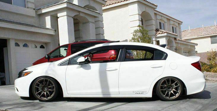 Fit 2008-2017 Mitsubishi Lancer Out-Channel Vent Window Visors Rain Sun Wind Guards Shade Deflectors - Image 2