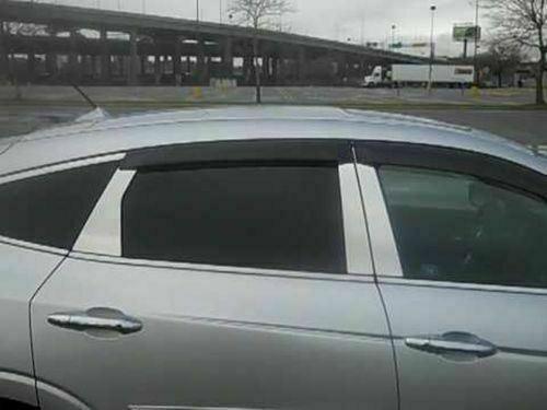 Fit 2008-2017 Mitsubishi Lancer Out-Channel Vent Window Visors Rain Sun Wind Guards Shade Deflectors - Image 3