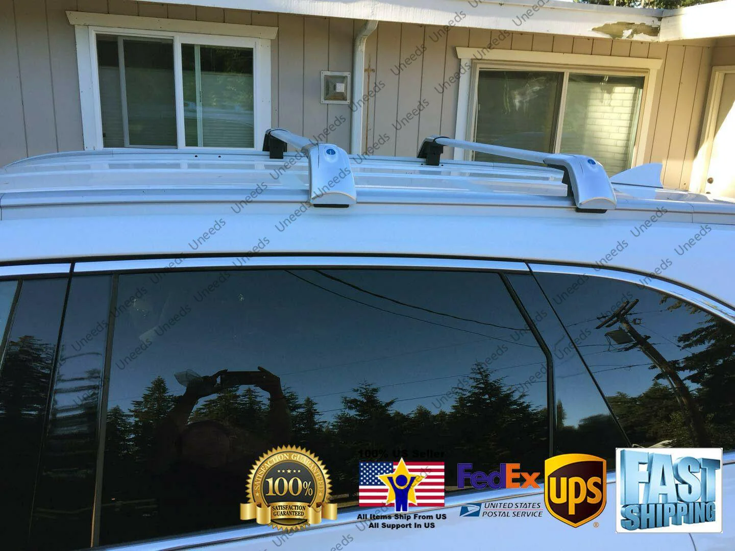Fit 2014 -2020 Mercedes Benz GLA Sliver Roof Rack Crossbar Luggage Carrier - Image 8