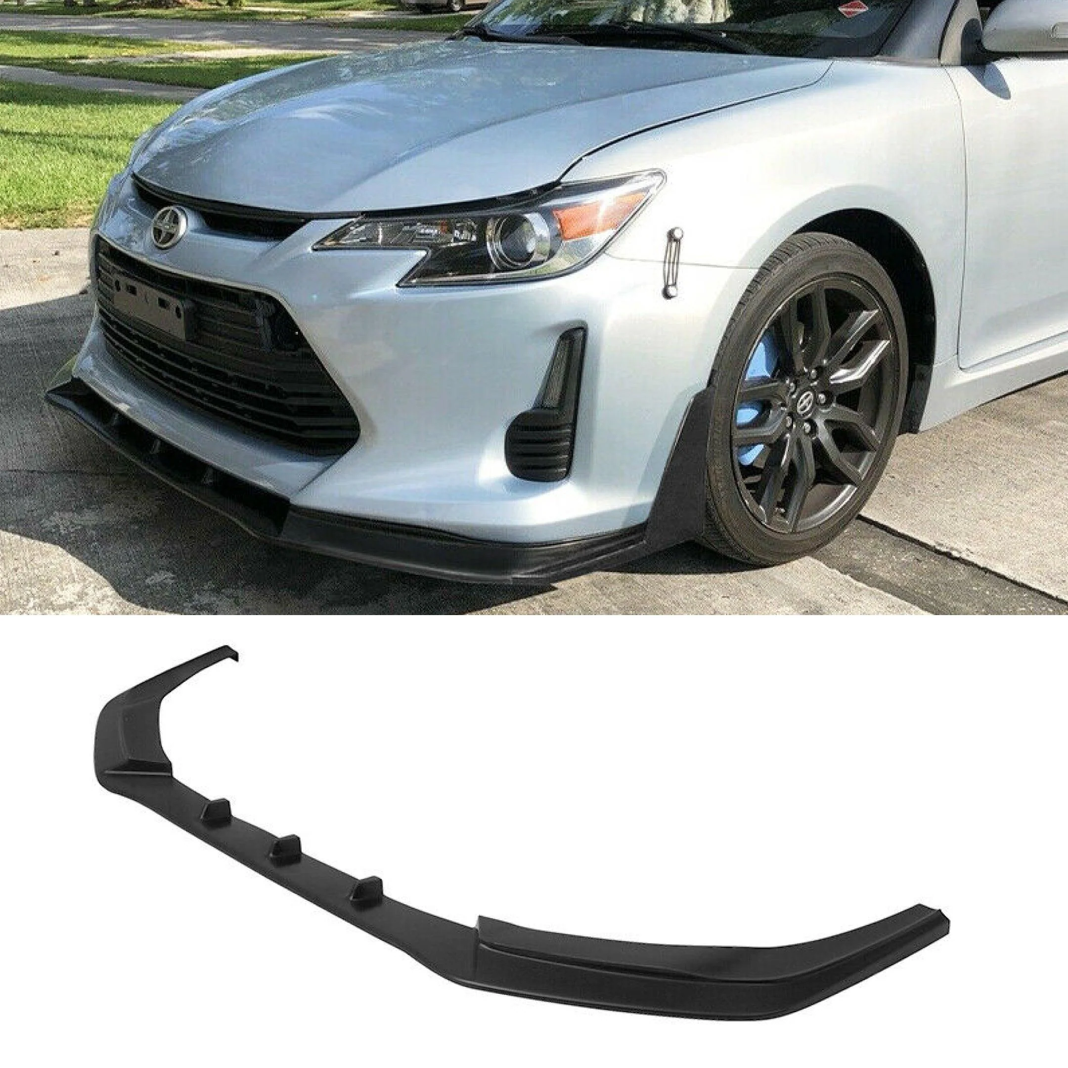 Fit 2014-2016 Scion TC All Model Black V3 Style Front Bumper Lip Spoiler