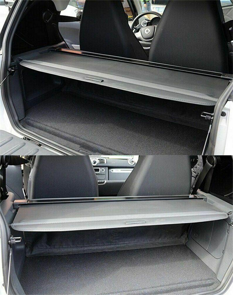 Fits 2015-2019 SMART Fortwo Rear Trunk Retractable Tonneau Cargo Cover (Black) - Image 6