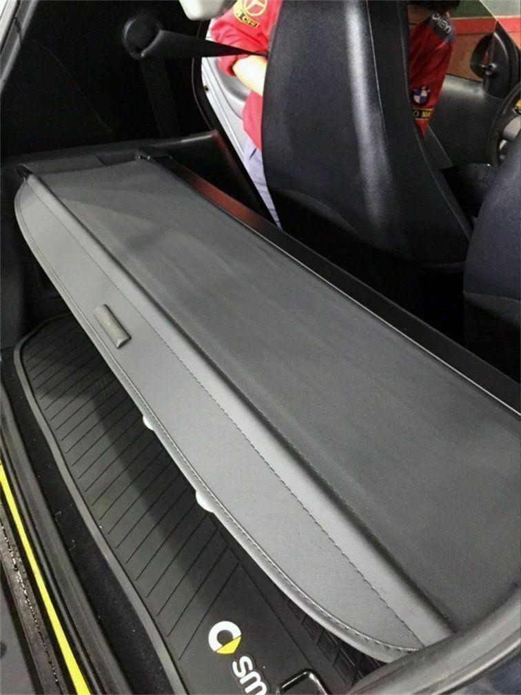 Fits 2015-2019 SMART Fortwo Rear Trunk Retractable Tonneau Cargo Cover (Black) - Image 8