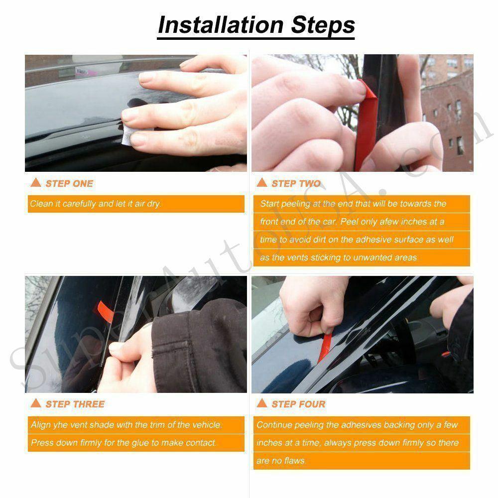 Fit 2014-2018 Subaru Forester Out-Channel Vent Window Visors Rain Sun Wind Guards Shade Deflectors - Image 7