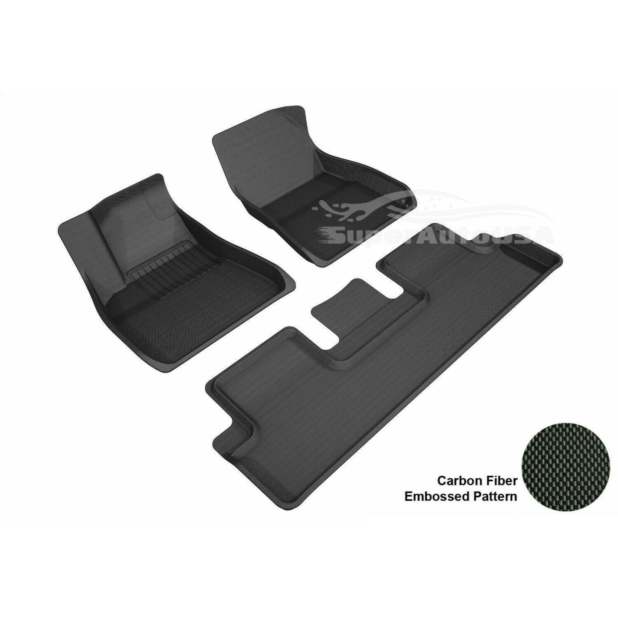 Fit 2017-2020 Tesla Model 3 Floor Mats Anti Spill Lazer Cut Floor Mats - Image 3