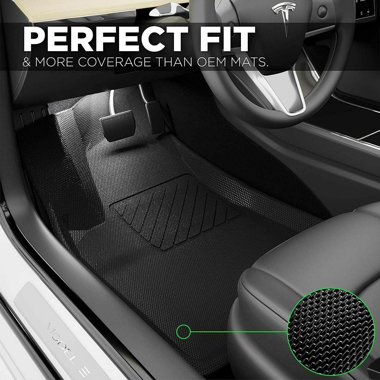 Fit 2017-2020 Tesla Model 3 Floor Mats Anti Spill Lazer Cut Floor Mats - Image 4