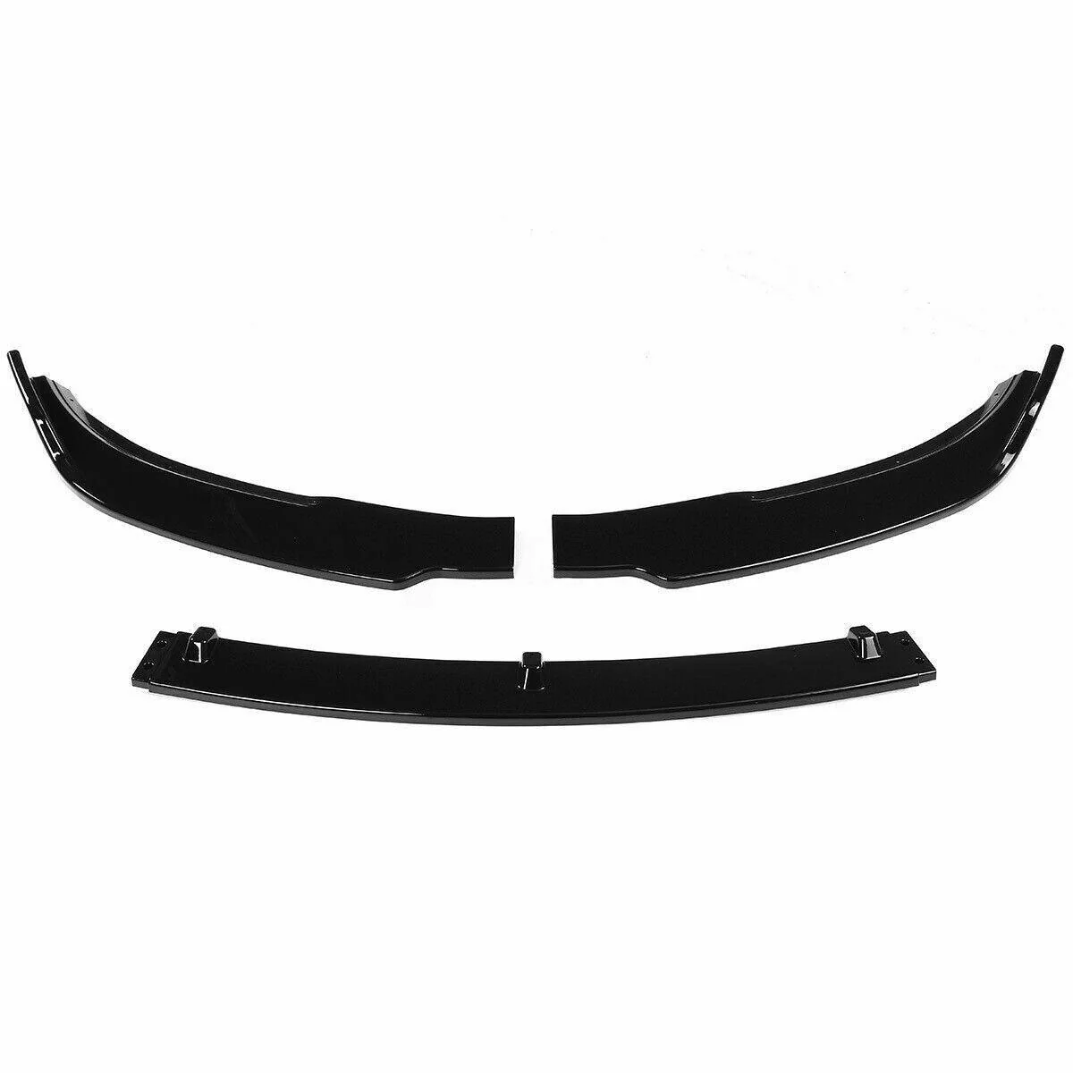 Fit 2017-2020 Tesla Model 3 Front Bumper Lip Splitter Chin (Gloss Black) - Image 4