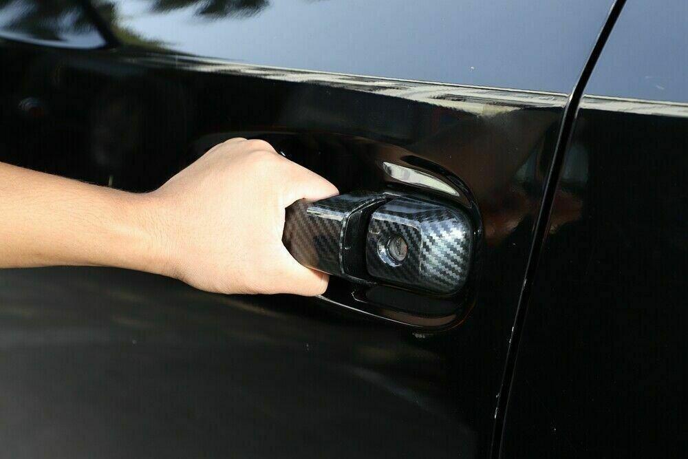 Fit 2010-2021 Toyota 4Runner Door Handle Covers Trim ABS Carbon Fiber (Carbon Fiber Print) - Image 3