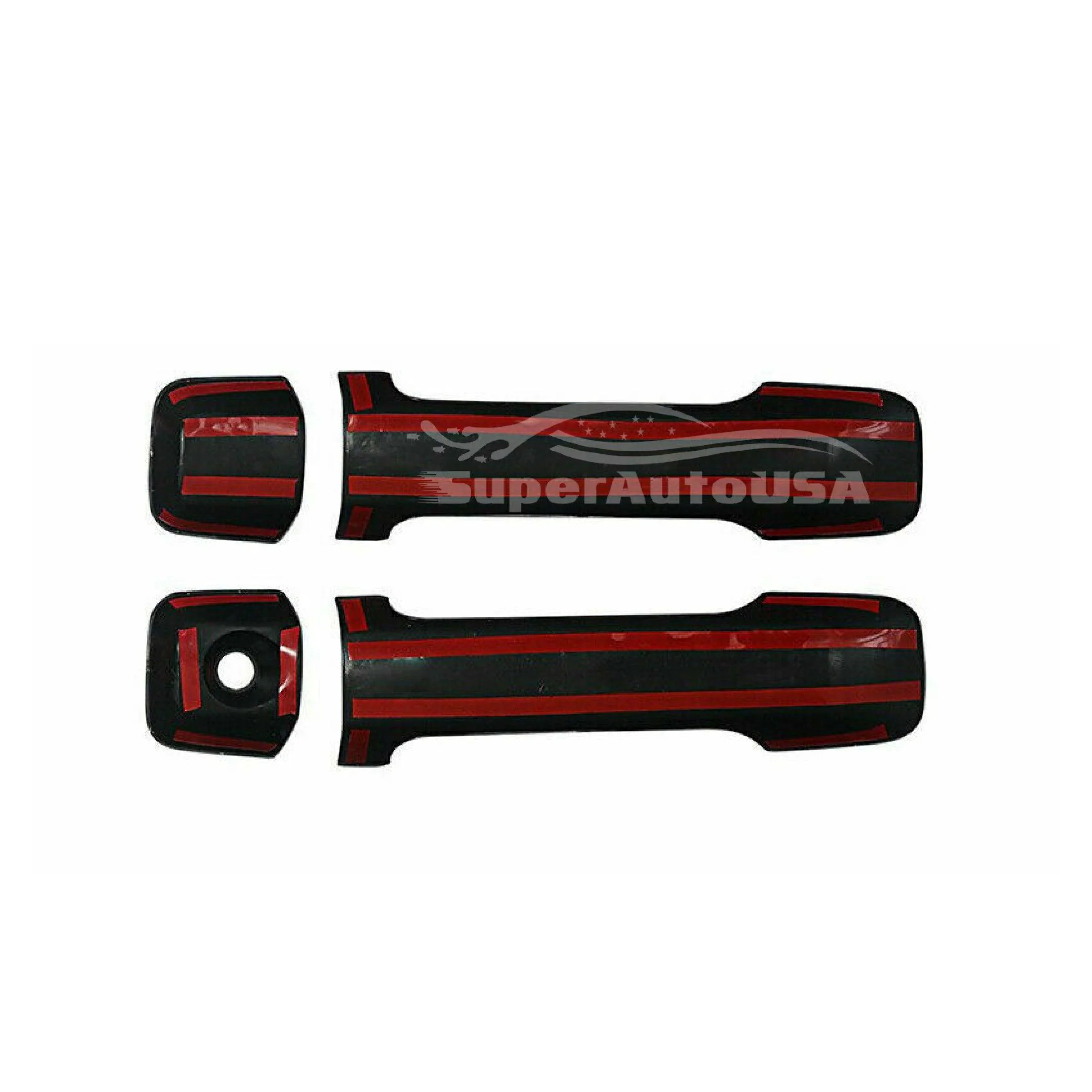 Fit 2007-2021 Toyota Tundra DOUBLE CAP Door Handle Covers Trim (Gloss Black, 2-door) - Image 2