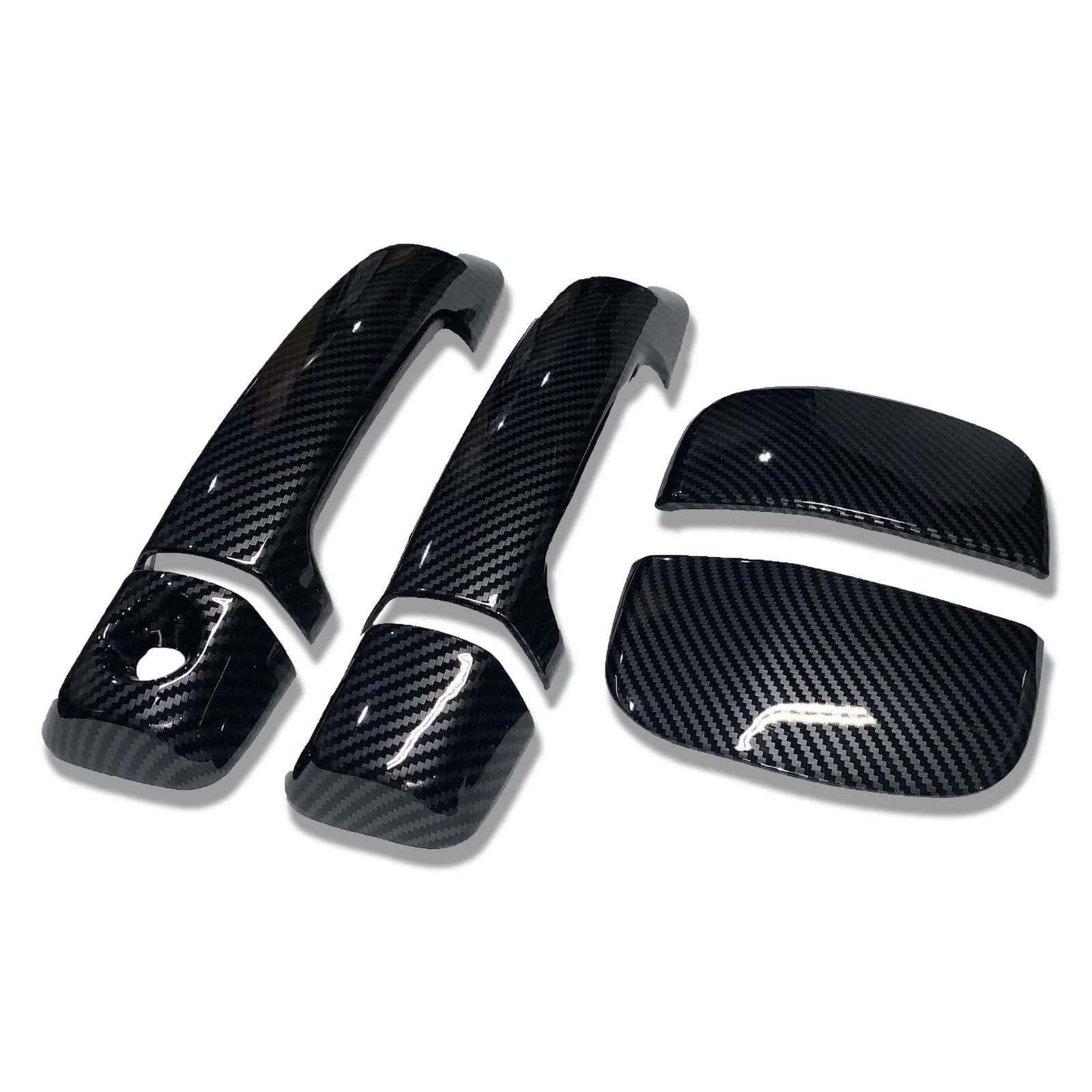 Fit 2007-2021 Toyota Tundra DOUBLE CAP Door Handle Covers Trim (Carbon Fiber Print, 2-door) - Image 3