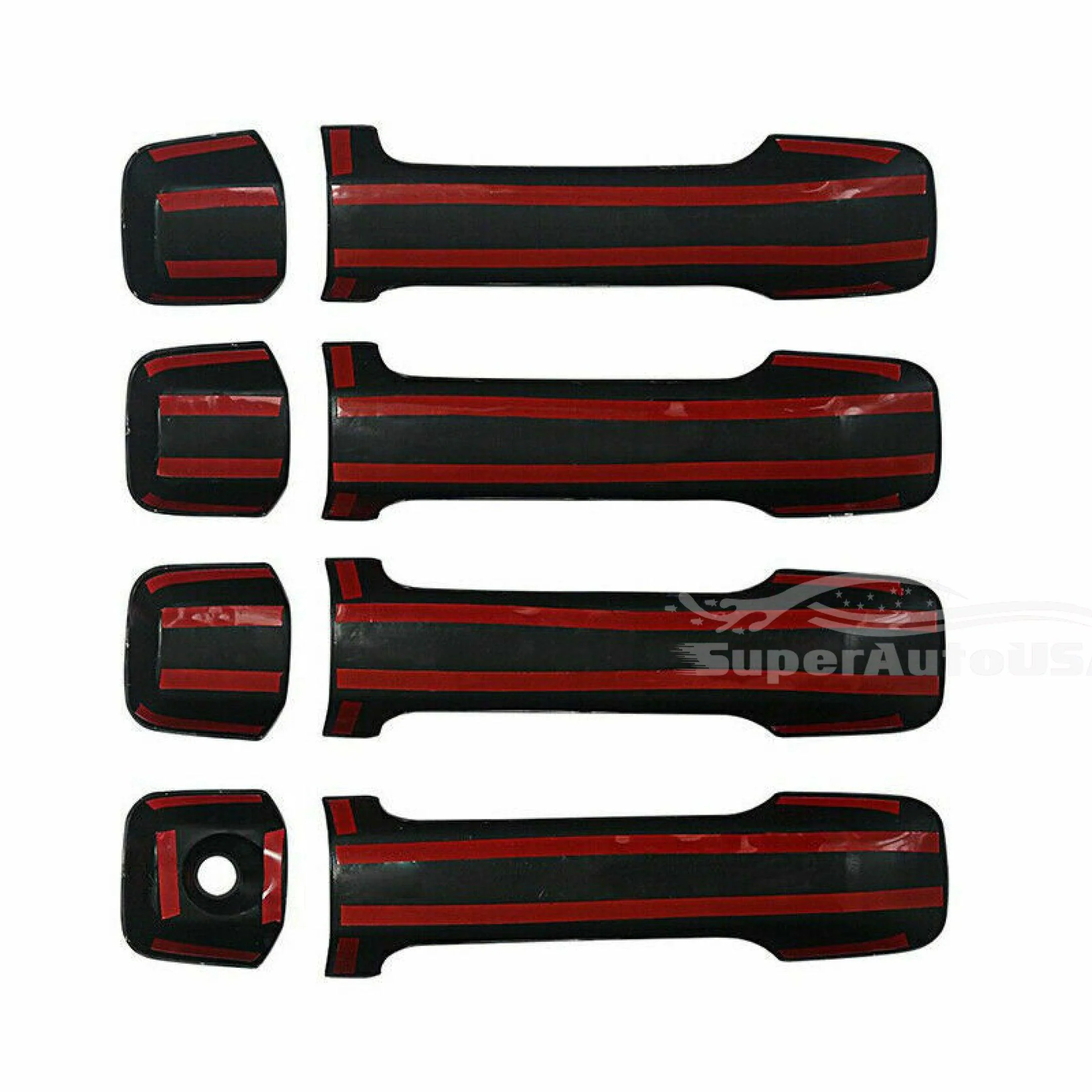 Fit 2007-2021 Toyota Tundra Door Handle Covers Trim (Gloss Black, 4-door) - Image 2