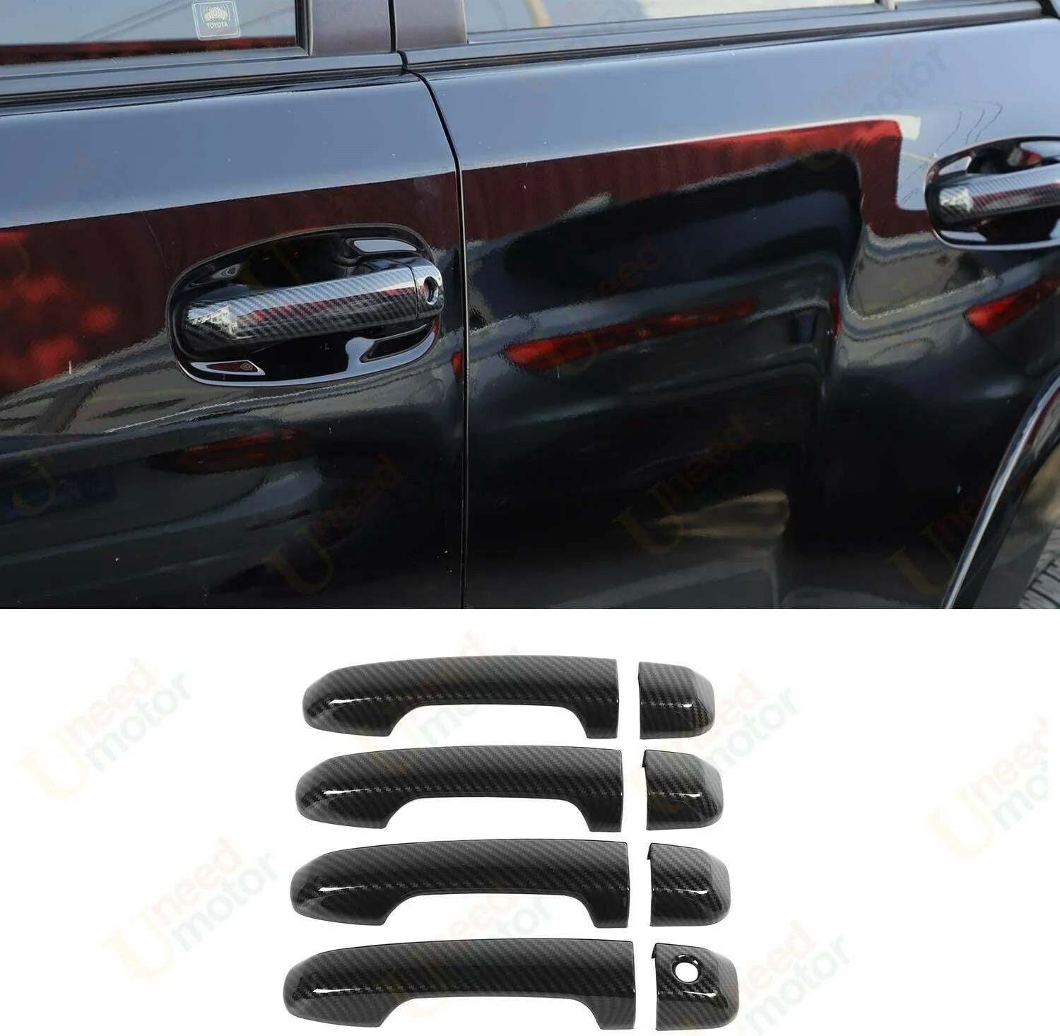 Fit 2007-2021 Toyota Tundra Door Handle Covers Trim (Carbon Fiber Print) - Image 4
