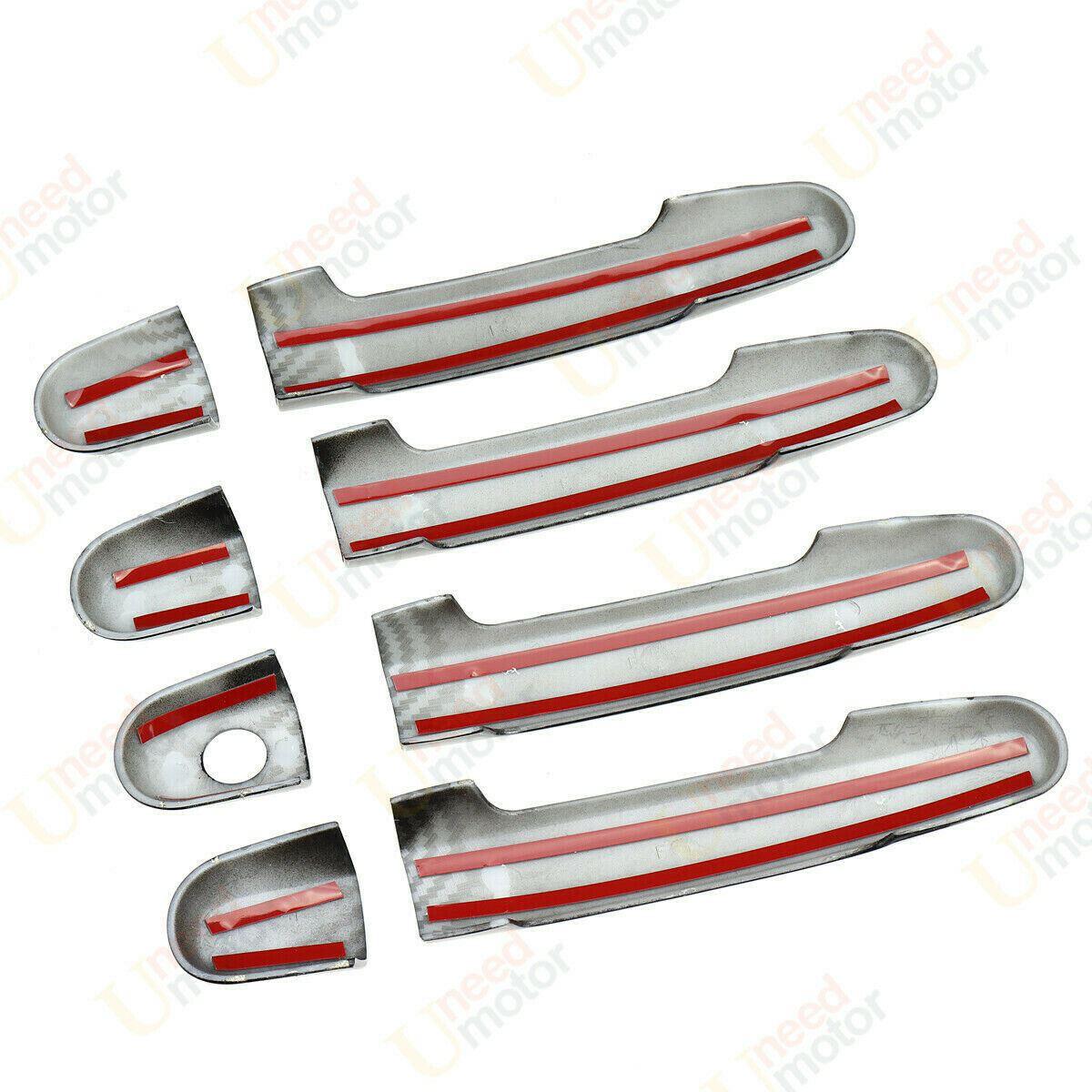 Fit 2007-2011 Toyota Yaris Door Handle Cover Trim (Carbon Fiber Print) - Image 4