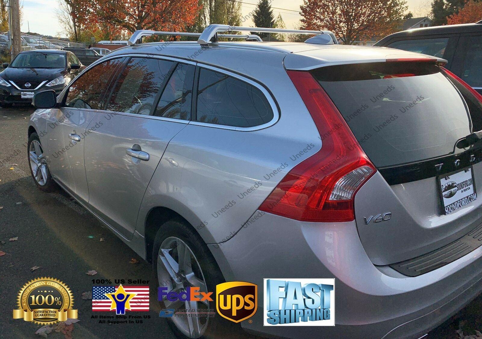 Fit 2010-2019 VOLVO V60 Sliver Roof Rack Crossbar Luggage Carrier - Image 5