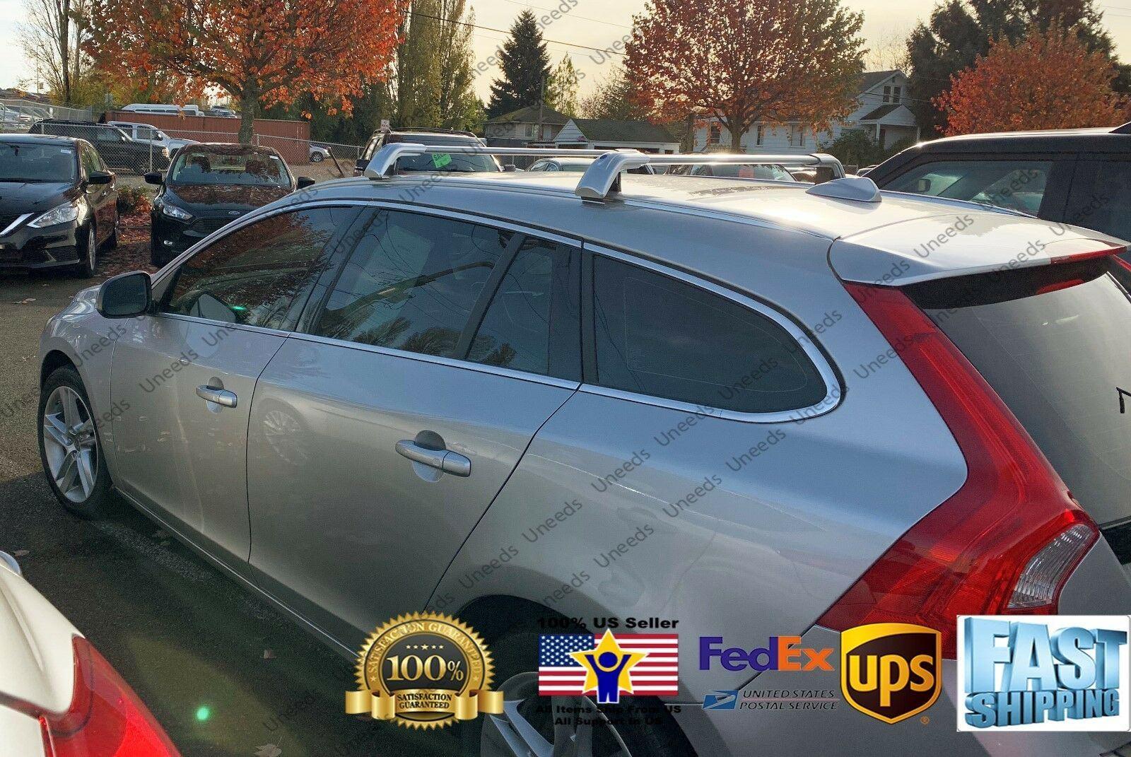 Fit 2010-2019 VOLVO V60 Sliver Roof Rack Crossbar Luggage Carrier - Image 6