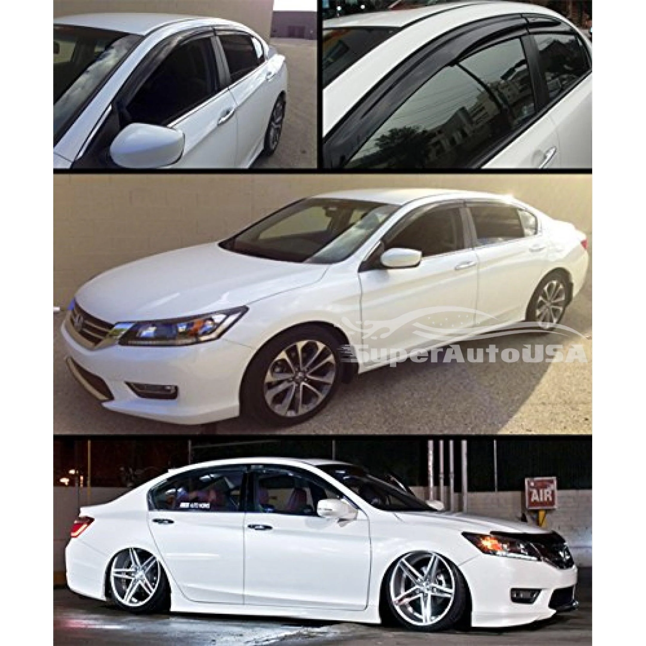 Fit 2007-2011 Honda CRV 3D Mugen Style Vent Window Visors Rain Sun Wind Guards Shade Deflectors - Image 4