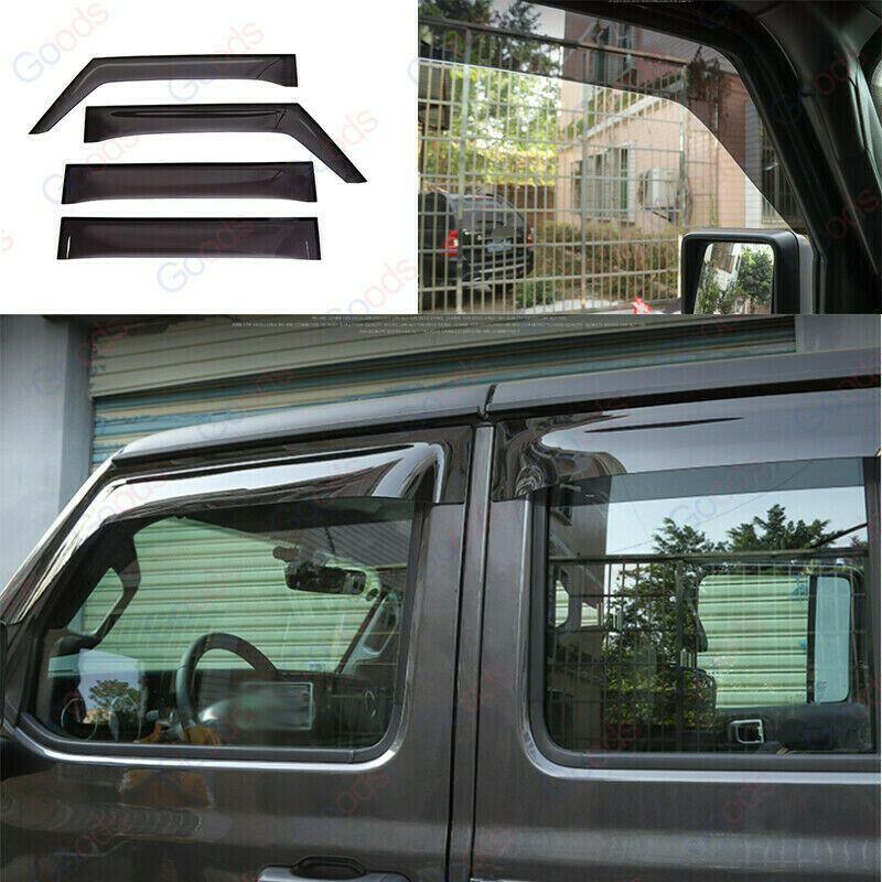 Fit 2007-2018 JEEP Wrangler JK Out-Channel Vent Window Visors Rain Sun Wind Guards Shade Deflectors - Image 2