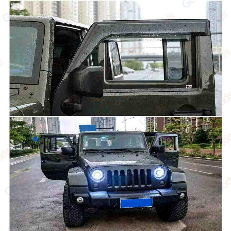 Fit 2007-2018 JEEP Wrangler JK Out-Channel Vent Window Visors Rain Sun Wind Guards Shade Deflectors - Image 3