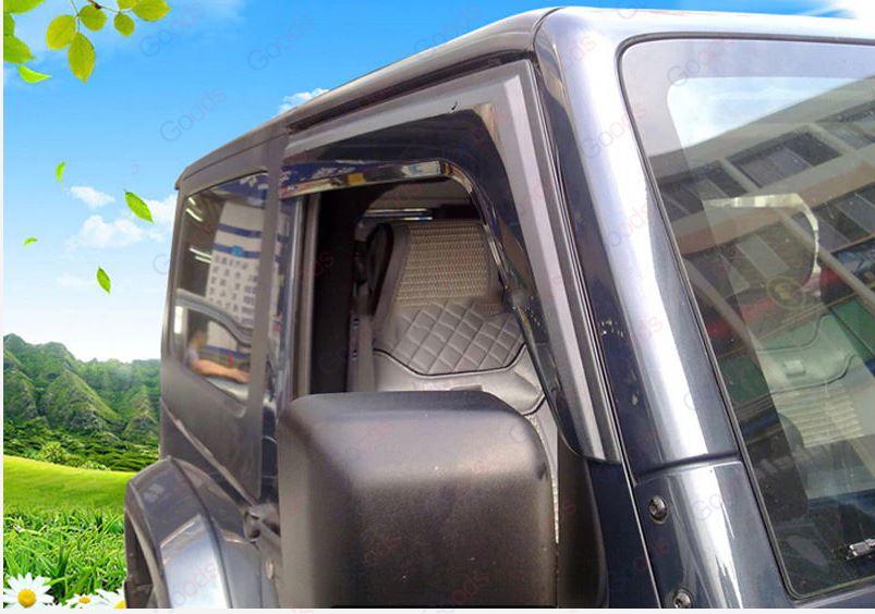 Fit 2007-2018 JEEP Wrangler JK Out-Channel Vent Window Visors Rain Sun Wind Guards Shade Deflectors - Image 4