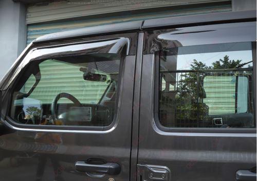 Fit 2007-2018 JEEP Wrangler JK Out-Channel Vent Window Visors Rain Sun Wind Guards Shade Deflectors - Image 7