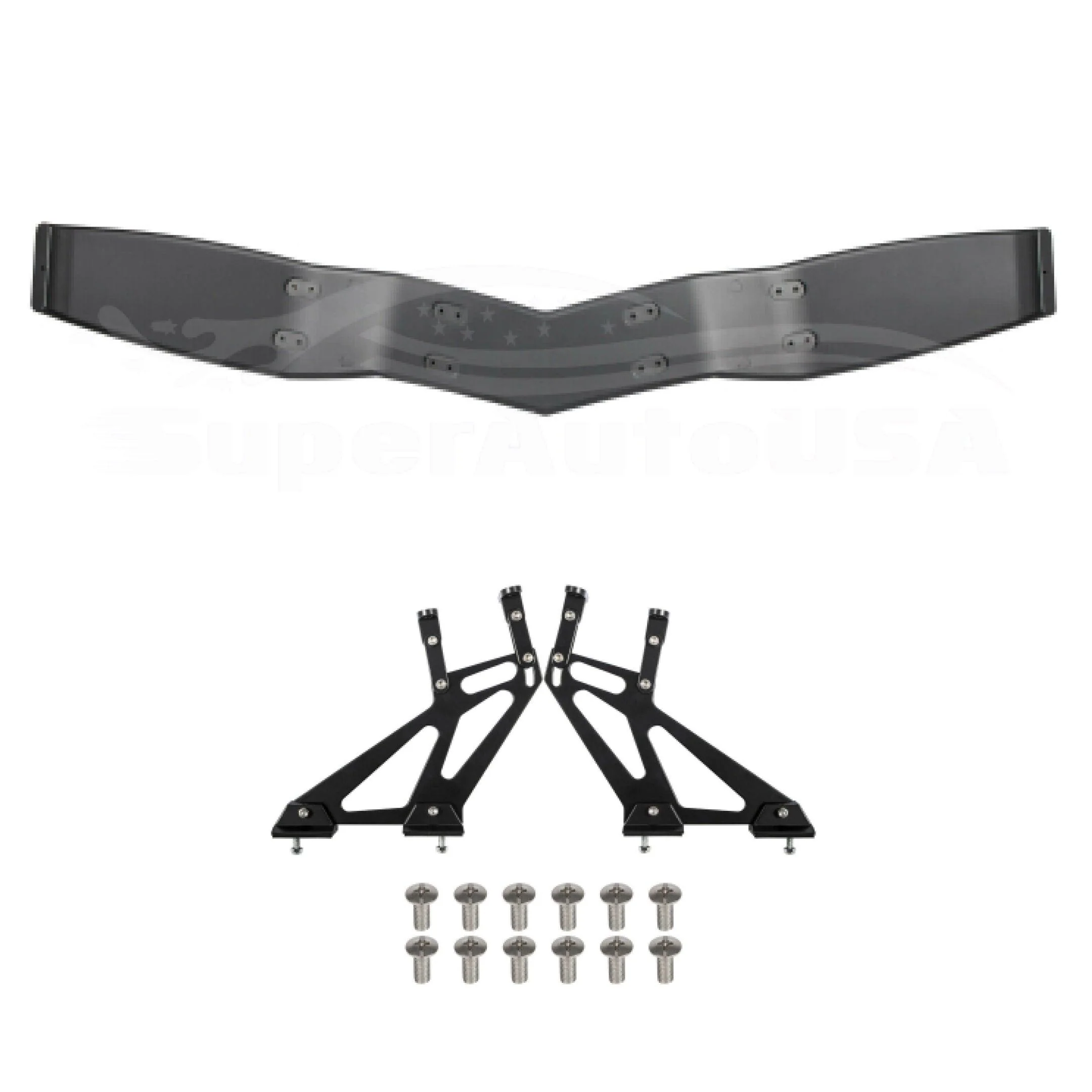 Universal Subaru WRX STI / BRZ / GR86 / FRS - GT Lambo Style Rear Trunk Wing Spoiler - Gloss Black - Image 7