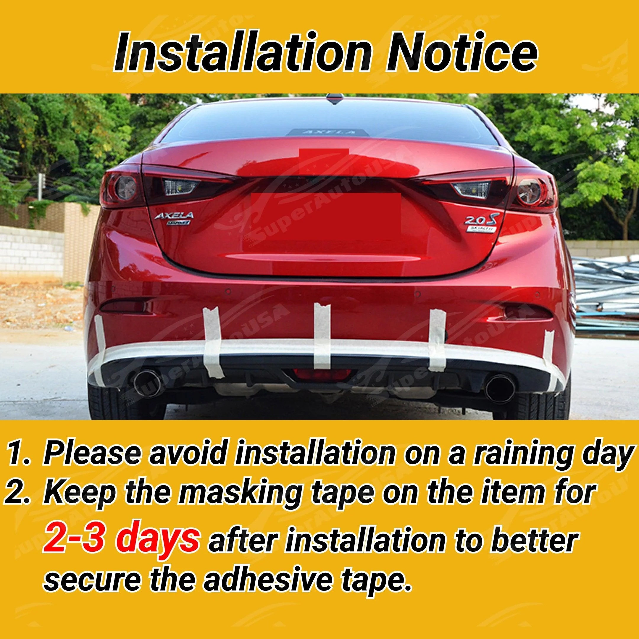 Fit 2018-2024 Toyota Camry TRD Style Rear Diffuser Spoiler LED Light Side Body Skirts Rear Splitters Body Skit 3-in-1 w/Red Trim - Image 11