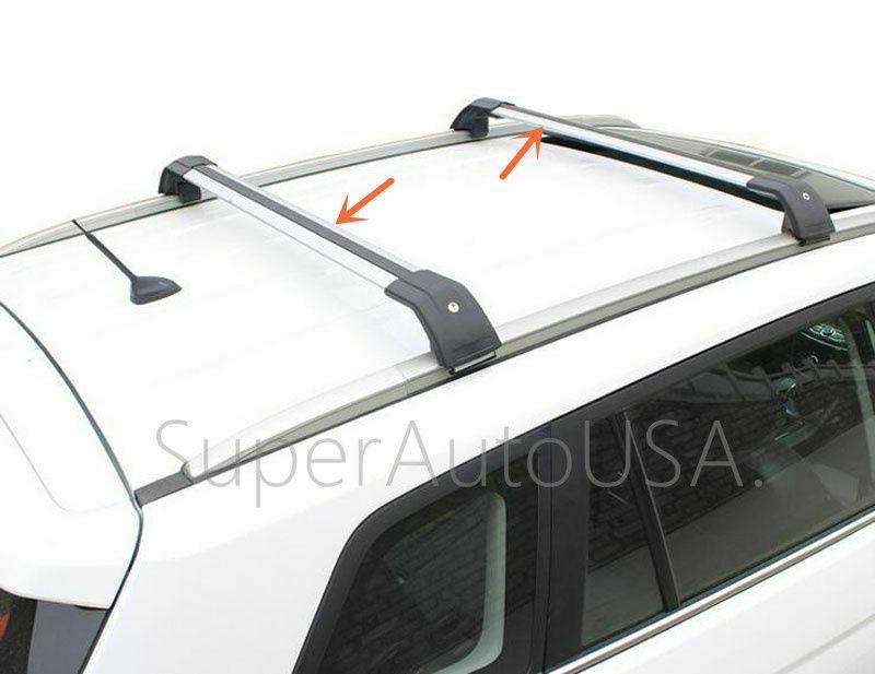 Fit 2019-2020 Toyota RAV4 Baggage Luggage Black&Silver Tap Roof Rack Cross Bar - Image 4