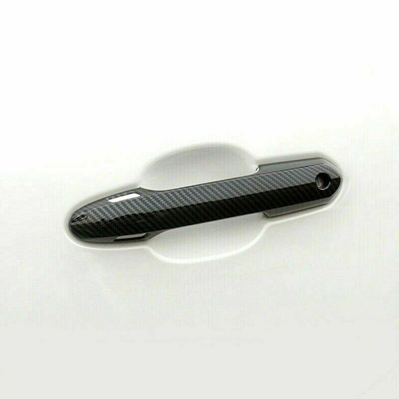 Fit 2019-2022  TOYOTA RAV4 Car Side Door Handle Cover Trim (Carbon Fiber Print, Smart Holes) - Image 12