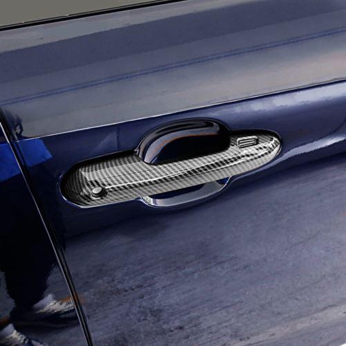 Fit 2019-2022  TOYOTA RAV4 Car Side Door Handle Cover Trim (Carbon Fiber Print, Smart Holes) - Image 4