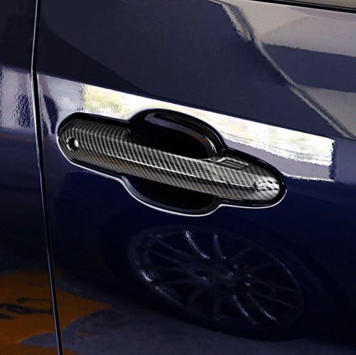 Fit 2019-2022  TOYOTA RAV4 Car Side Door Handle Cover Trim (Carbon Fiber Print, Smart Holes) - Image 5