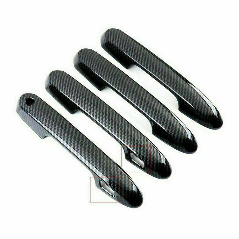 Fit 2019-2022  TOYOTA RAV4 Car Side Door Handle Cover Trim (Carbon Fiber Print, Smart Holes) - Image 8