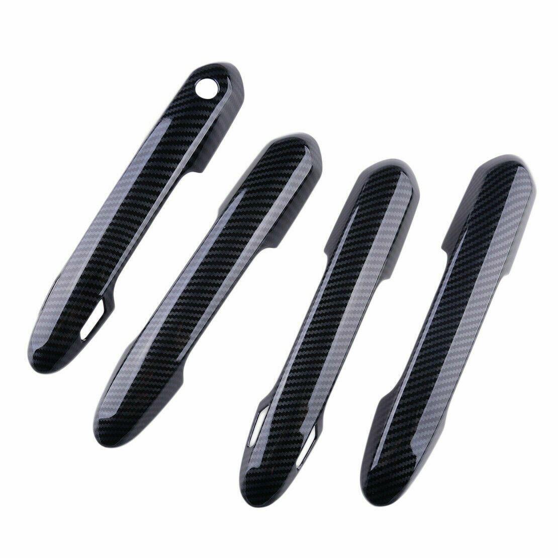Fit 2019-2022  TOYOTA RAV4 Car Side Door Handle Cover Trim (Carbon Fiber Print, Smart Holes) - Image 9