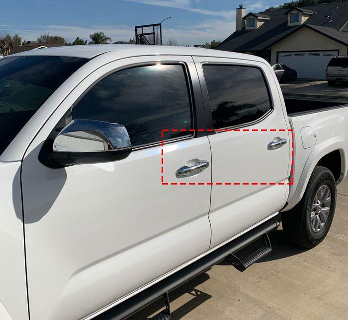 Fit 2016-2021 Toyota Tacoma Door Handle Cover (Mirror Chrome, Smart Holes) - Image 3