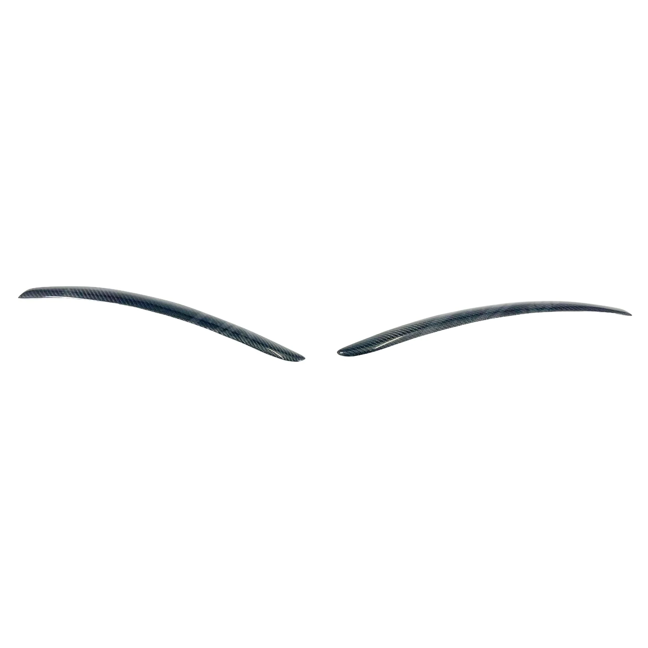 Fits 06-12 BMW E92 E93 3 Series Eyelid Eyebrow 2 Pc Trim Cover Real Carbon Fiber - Image 3