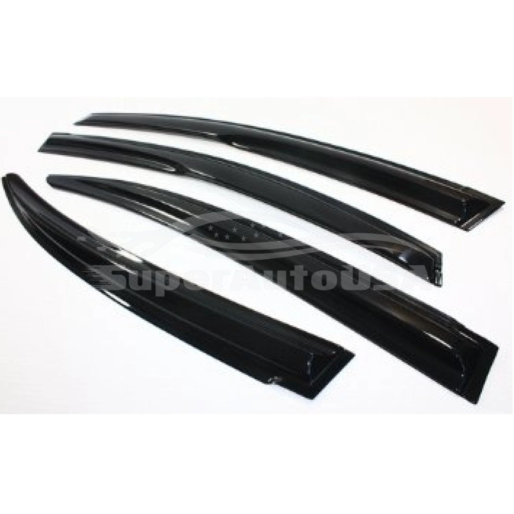 For Hyundai Accent 2012-2017 3D Mugen Style Vent Window Visors Rain Sun Wind Guards Shade Deflectors - Image 2