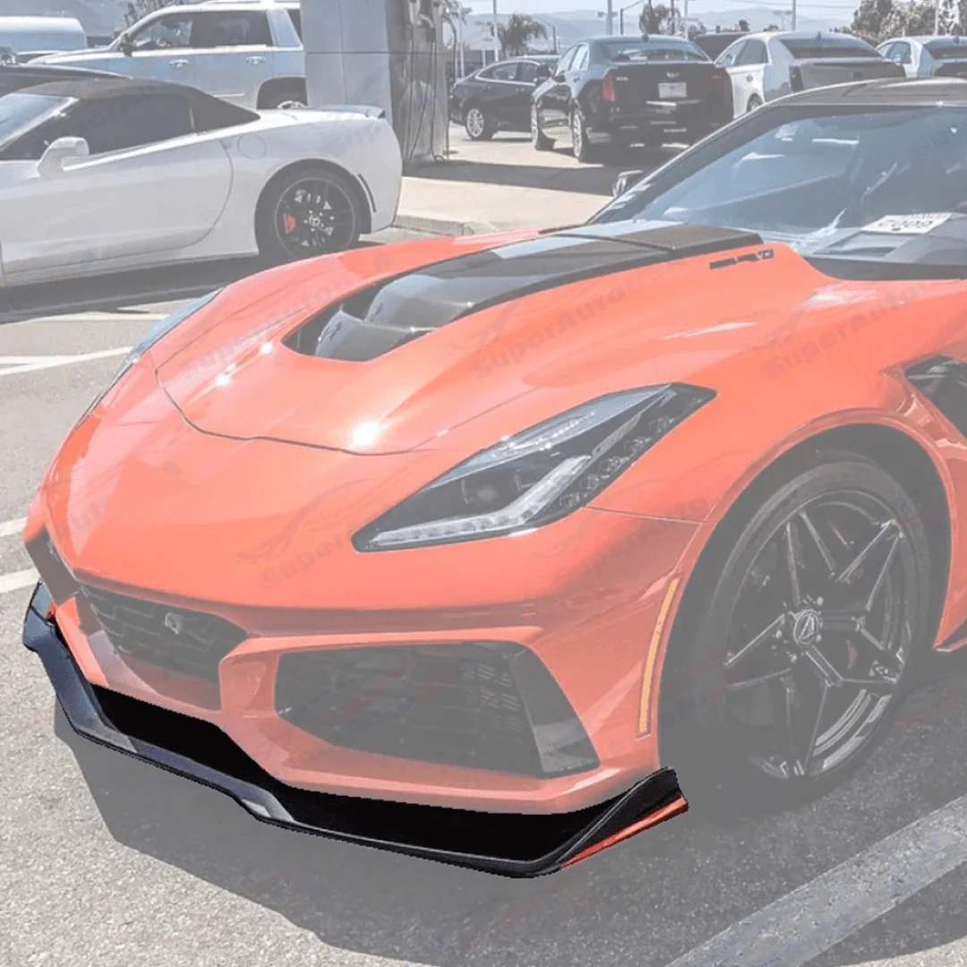 Fits 14-19 Chevrolet Corvette C7 ZR1 Carbon Fiber Front Bumper Lip - Image 5