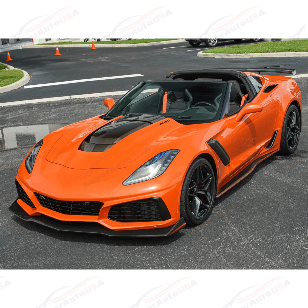Fits 14-19 Chevrolet Corvette C7 ZR1 Carbon Fiber Front Bumper Lip - Image 7