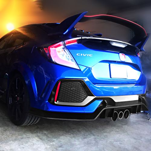Fits 2017-21 Honda Civic Hatchback Type-R Rear Bumper Lip Conversion Kit - Image 2