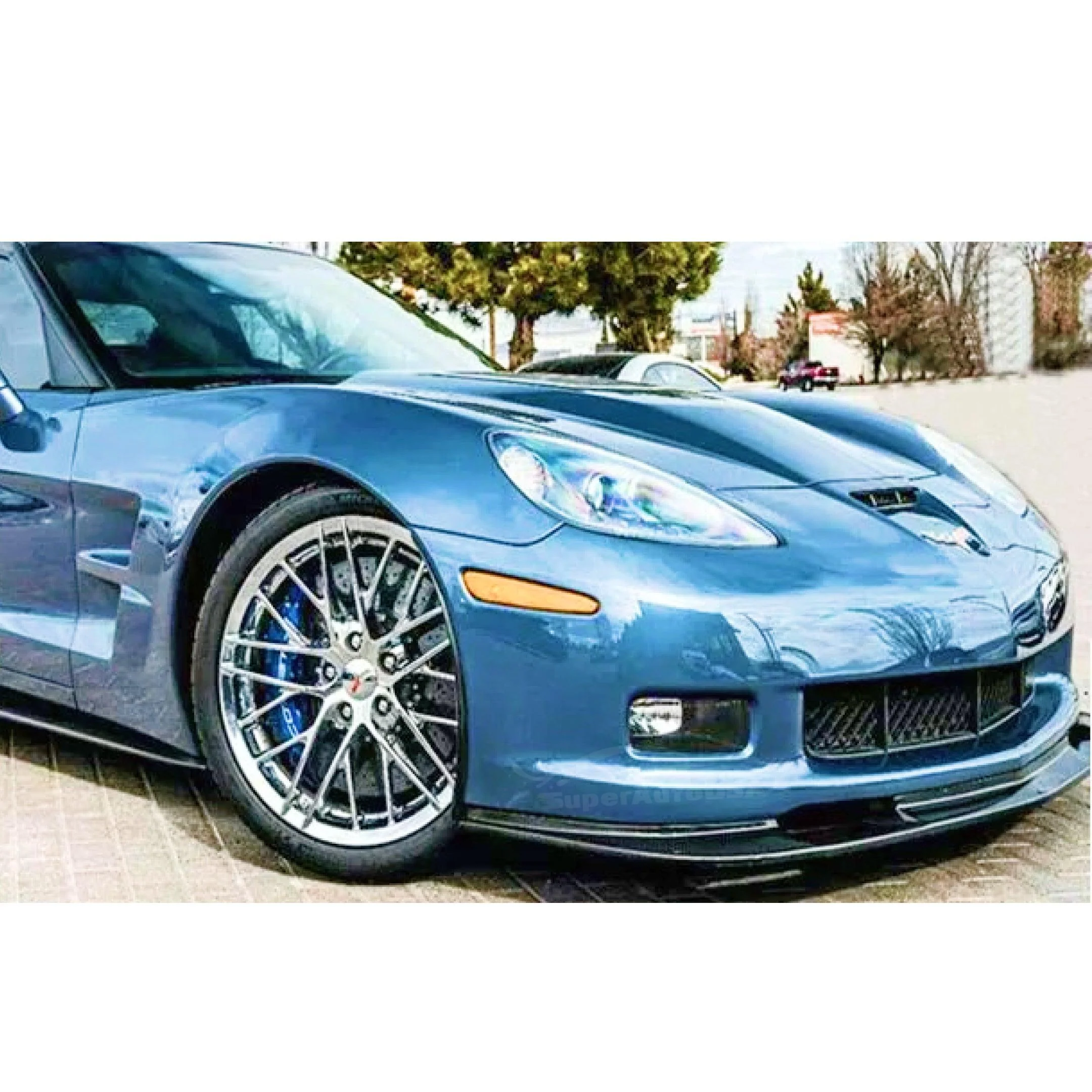 Fits 2005-2013 Chevrolet Corvette C6 ZR1 Style Front Splitter Lip Spoiler - Image 7