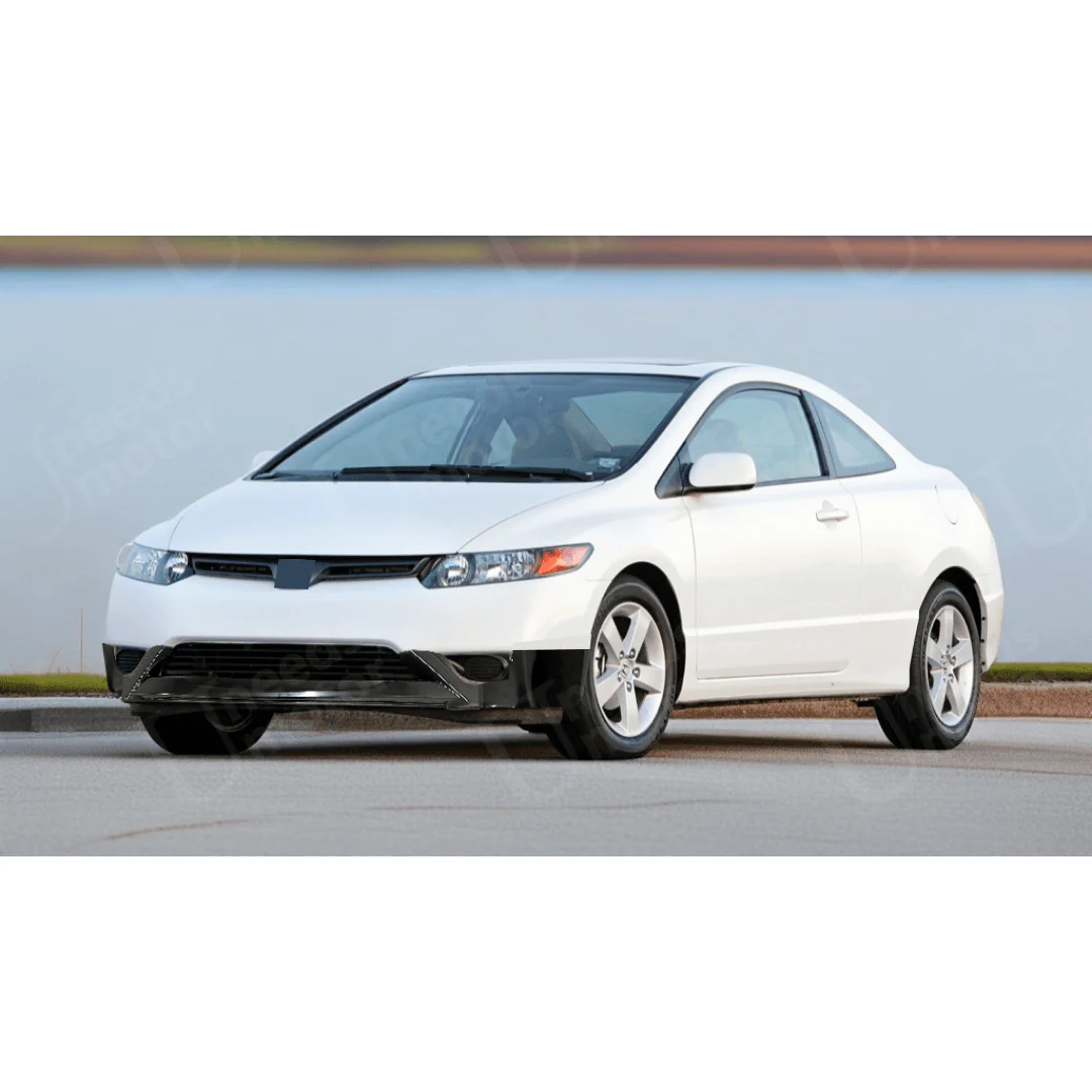 Fits 2006-2008 Honda Civic Coupe PU Mugen Style Front Lip Splitter 1 Piece Spoiler - Image 3