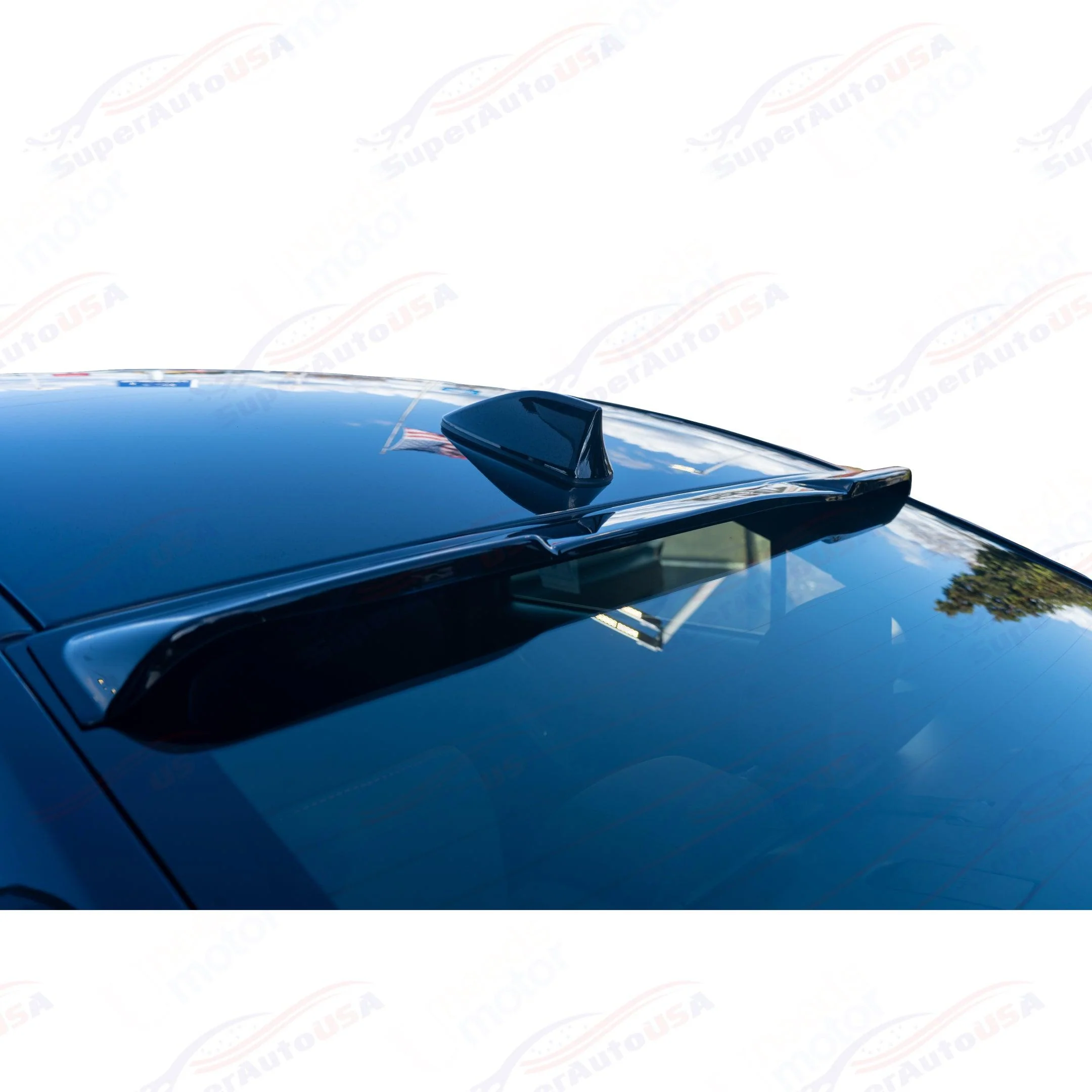 Fits 2009-14 Acura TSX Gloss Black V Style Rear Roof Window Visor Spoiler - Image 5