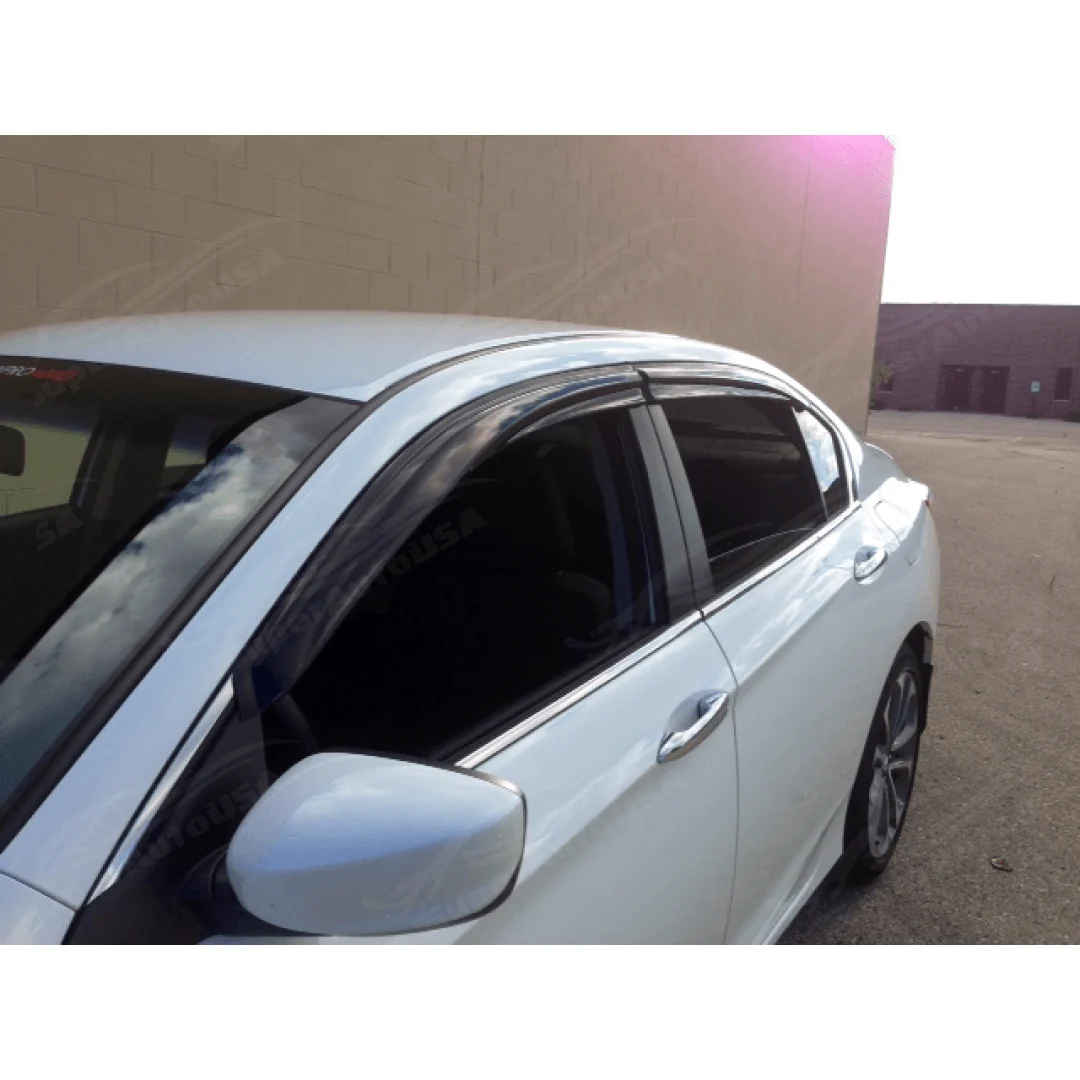 Fits 2009-2014 Acura TSX 3D Mugen Style Window Visors & Rear Roof Spoiler - Image 2