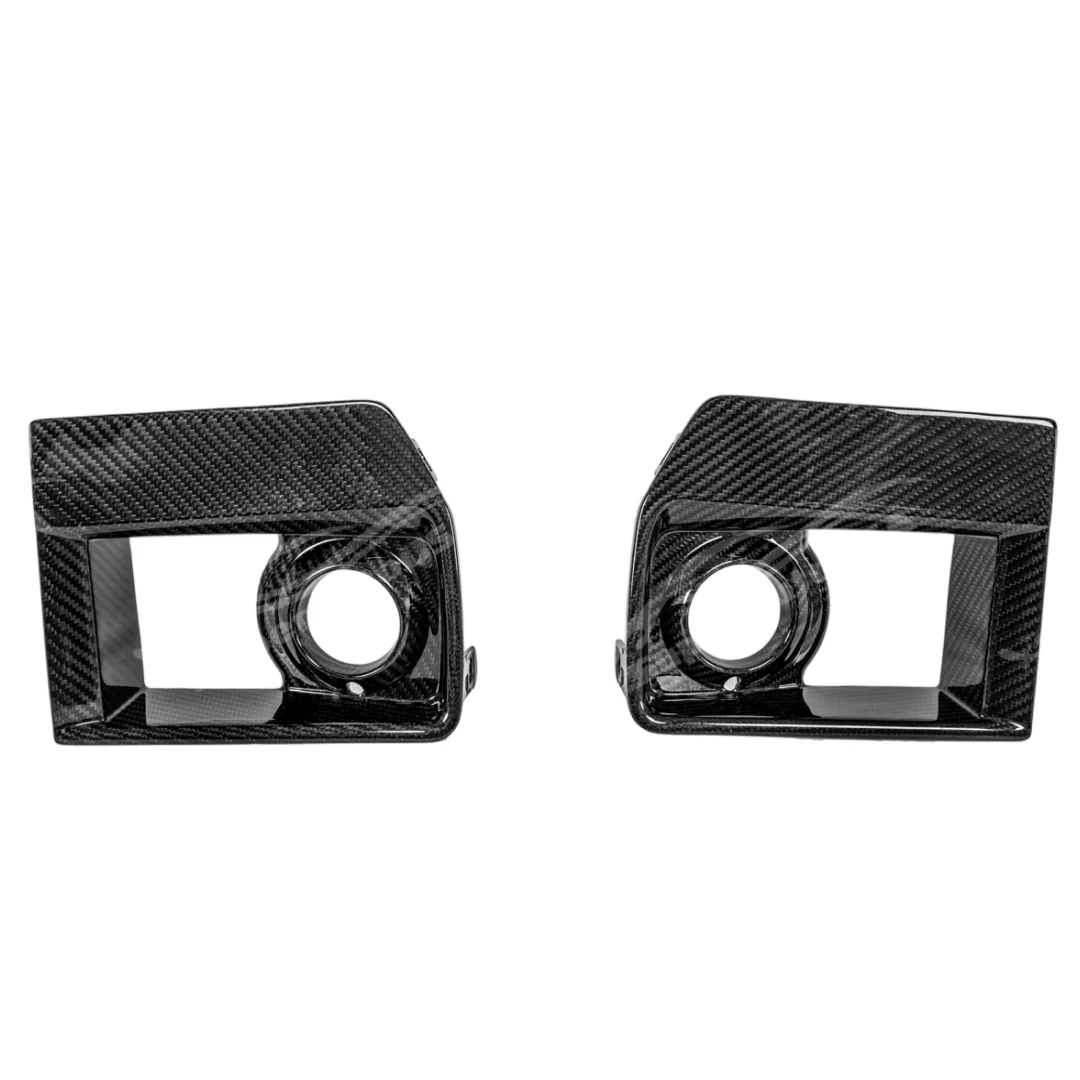 Fits 2009-2015 Cadillac CTS-V Real Carbon Fiber Front Bumper Fog Light Cover Lamp Bezel - Image 5