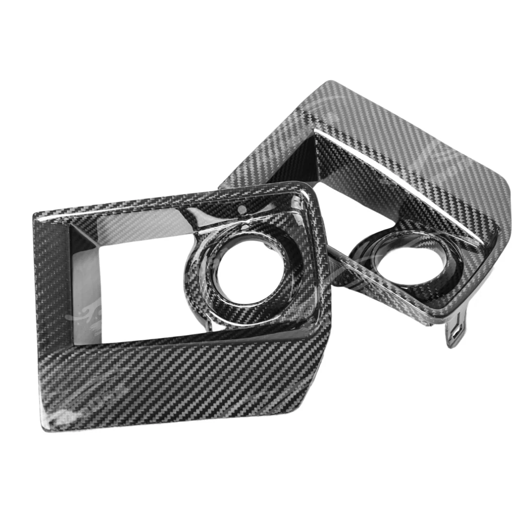 Fits 2009-2015 Cadillac CTS-V Real Carbon Fiber Front Bumper Fog Light Cover Lamp Bezel - Image 7